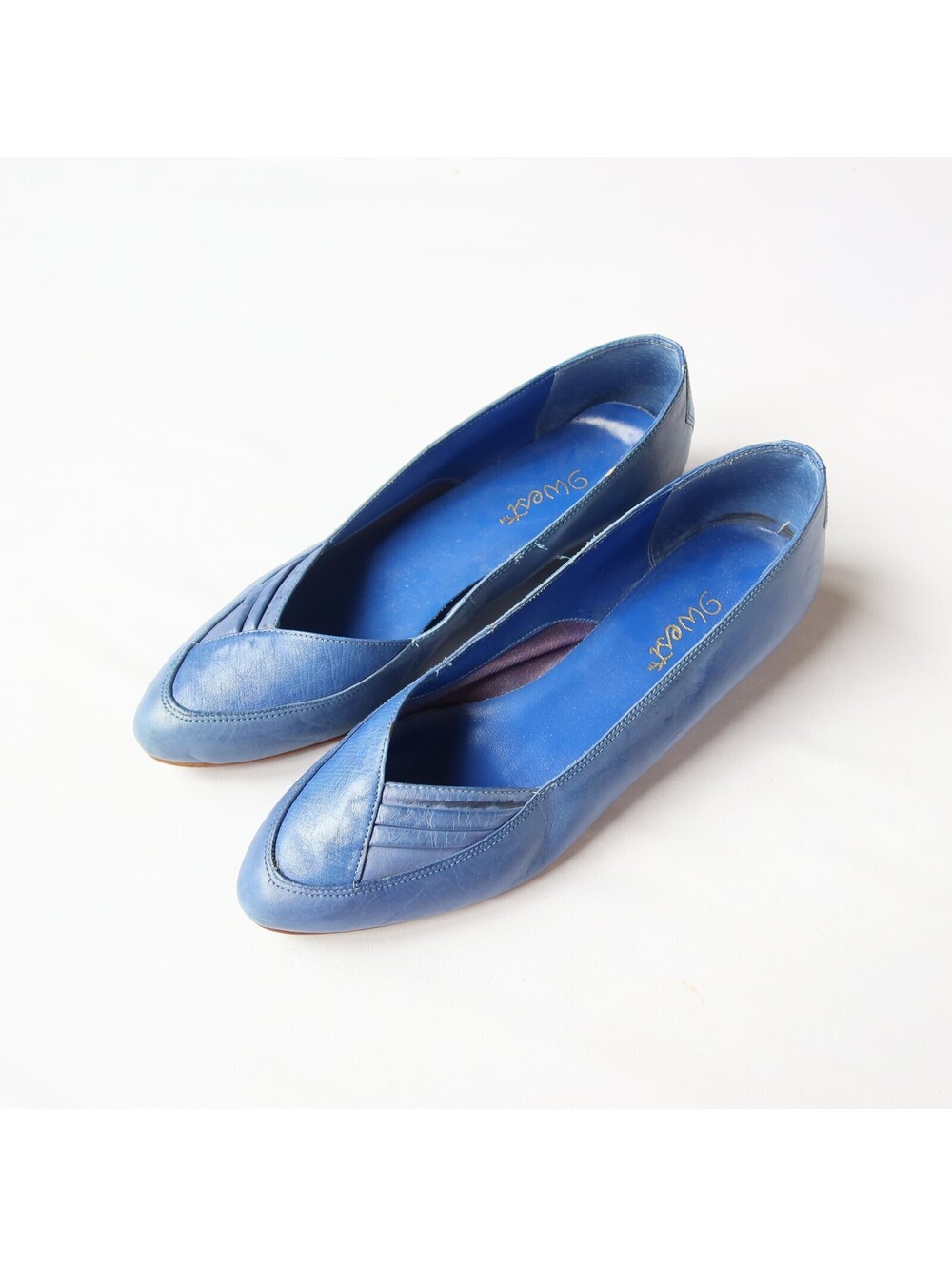 Vintage Nine West Blue Leather Loafer Flats Women’s Size 9
